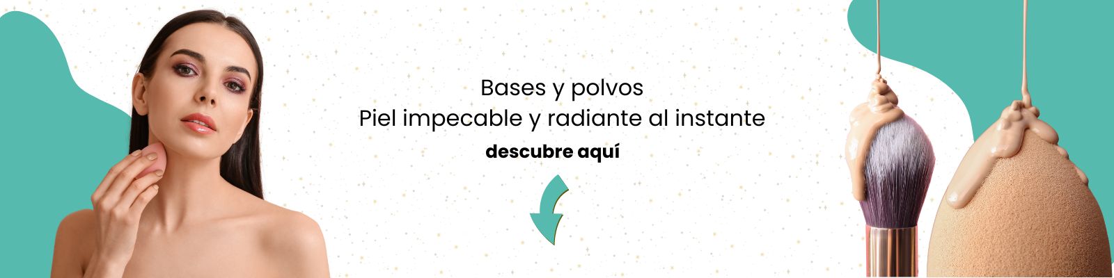 Bases y polvos de maquillaje. Piel impecable y radiante al instante. En Kiwinnashop